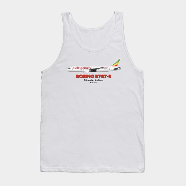 Boeing B787-8 - Ethiopian Airlines Tank Top by TheArtofFlying